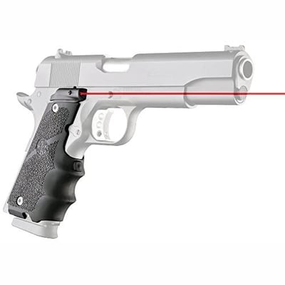 Hogue Red Laser Enhanced Grip for Colt 1911 Government Model, Overmolded Rubber with Finger Grooves, Black - $139.1 + FREE Shipping