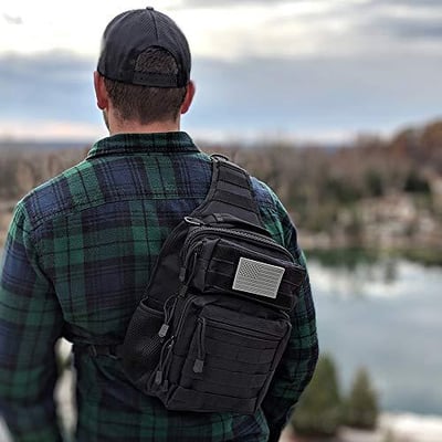 Whiskey Woods Outdoors Military Tactical EDC Sling Bag Molle Shoulder Diaper Backpack - $11.59 (Free S/H over $25)