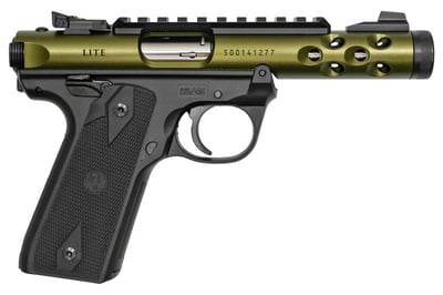 Ruger Mark IV 22/45 Lite 22 LR Green Anodized with Threaded Barrel - $503.22