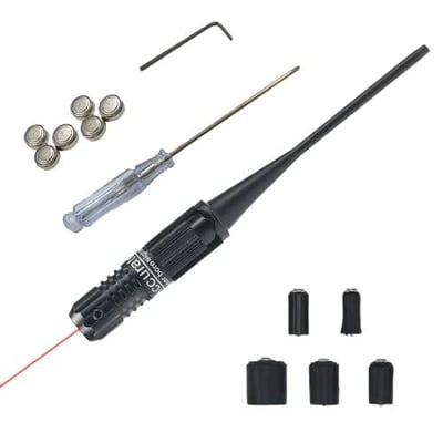 Pinty Red Laser Bore Sight Kit for .22 to .50 Caliber - $9.99 w/ code "C2F4H4L9" (Free S/H over $25)