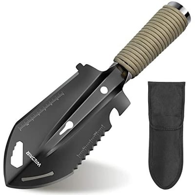 WILDAIR Camping Shovel Multifunctional 7 in 1 Survival Multitool Small Survival Shovel for Camping Tactical Shovel (Black) - $13.99 + FREE Shipping