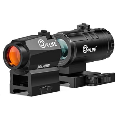 26% off CVLIFE Multi-Reticle Red/Green Dot Sight & 3X Magnifier Combo, Motion Awake Compact Red Dot & Circle with Quick Release Flip-to-Side Magnifier Combo Kit, Optics Absolute Co-Witness for 21MM Picatinny w/code 88POVNRZ + FREE Shipping