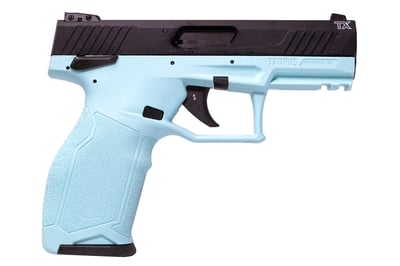 Taurus TX22 22LR Rimfire Pistol with Cyan Frame and Black Slide - $199.99