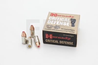 Hornady 90250 Critical Defense 9mm Luger 115 gr Flex Tip eXpanding 25 Round Bx - $20.94