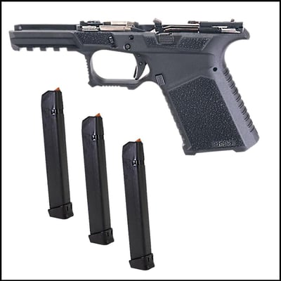 DIY Pistol Kits: SCT Manufacturing Full Frame Assembly + GLOCK Glock Magazine, 33 Round Capacit, 3-Pack - $151.99 