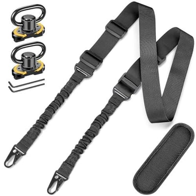 50% off MidTen Two Point Sling with 360° Swivels and Removable Shoulder Pad, Rifle Sling Adjustable Length Traditional Gun Sling for Outdoor Sport w/code 5E4LDNWY - $6.99 + FREE Shipping