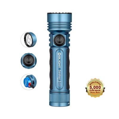 Olight USA Seeker 3 Pro High Lumen Flashlight - Lake Blue - $134.95 w/code "GUNDEALS" (Free S/H over $49)