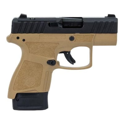 Beretta APX A1 Carry, 9mm, 3" Barrel, 1- 8rd Magazine, Optics Ready, FDE/Black, Pistol - $199.99 