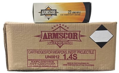 Armscor Rimfire 22 LR 40gr Soft Point (SP) 5000rd box - $249.88 + Free Shipping