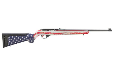 Ruger 10/22 7th Edition Collectors Edition 22LR Rifle with American Flag Stock, Street Sign, Bumper Sticker and Pin - $299.99