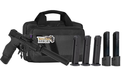 Taurus TX22 Competition 5.25" Threaded Barrel 22 LR 3x16 & 3x22rd Magazines, Defcan-22 Suppressor, RFX11 Green Dot Sight Pistol Kit - $888.88 