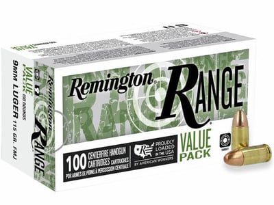 Remington Range 9MM 115 Grain Full Metal Jacket - T9MM3 - 600 Round Value Pack - $150 (Free S/H)