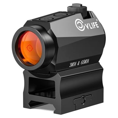 40% off CVLIFE Multiple Reticle Red Dot Sight, Motion Awake Red Dot & Circle, 1x20mm Optics Scope with Absolute Co-Witness Riser and Low Mount for 21mm Picatinny, IPX7 Waterproof & Fogproof, 50,000H Runtime w/code 3YWMZRB6 - $53.99 + FREE Shipping