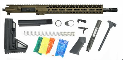 Ghost 16 Inch 5.56 Rifle Build Kit in Burnt Bronze Cerakote- 14 inch Free Float M-LOK Rail - $379.95