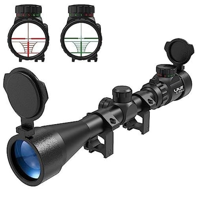 UUQ 3-9 40 Rifle Scope with Red/Green Illumination and Rangefinder Reticle-Fits 20mm Free Mounts,Waterproof and Fog-Proof - $26.98 + FREE Shipping