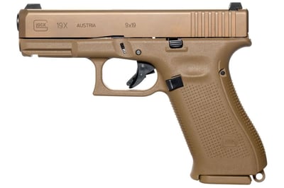 Glock 19X Gen5 9mm 4" barrel 19 rnds FDE - $549.99 