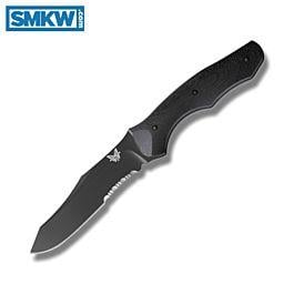 Benchmade 183SBK Contego Fixed Blade CPM-S30V Partially Serrated Blade Black G10 Handle - $178.5