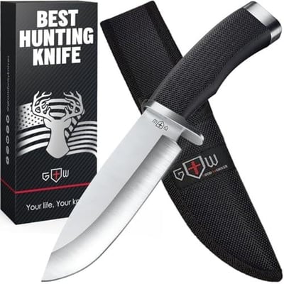 Hunting Knife 4,4" Blade with Sheath 4,4" Rubber Handle - $11.99 + FREE Shipping