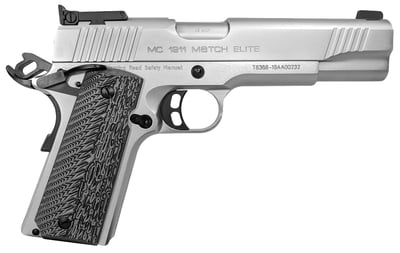 EAA Girsan MC1911 Match Elite .45 ACP 5" 8rd Pistol, Chrome w/ G10 Grips - $758.99 (FREE Shipping on Firearms)