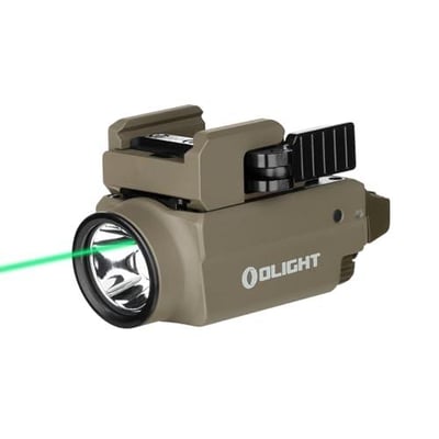 OLIGHT Baldr S 800 Lumens Compact Rail Mount Weaponlight with Green Beam and White LED Combo, Magnetic USB Rechargeable Tactical Flashlight with 1913 or GL Rail, Battery Included (FDE) - $82.86 (Black Friday Deal) + FREE Shipping