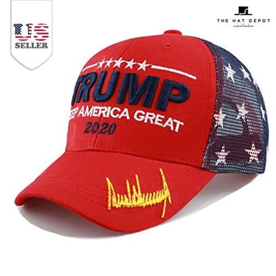 The Hat Depot Exclusive Donald Trump 2020"Keep America Great/Make America Great Again 3D Signature Cap - $13.95 (Free S/H over $25)