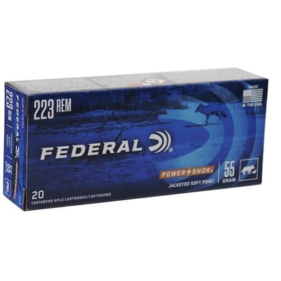 Federal Power-Shok 223 Rem. Ammo 55 Grain Soft Point 600 Rounds - $120 (Free S/H)