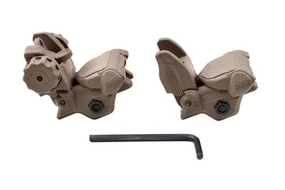 Presma AR-15 Flip-Up Sight Set, Polymer, Tan - $17.56 w/ Code: "APRIL1226"