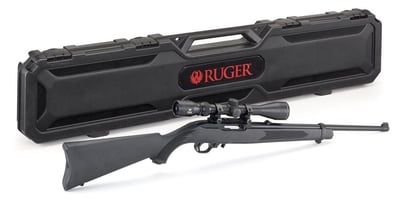 Ruger 10/22 Carbine Combo 22lr 10rd 18.5" Rifle w/ Scope and Case - $279.99