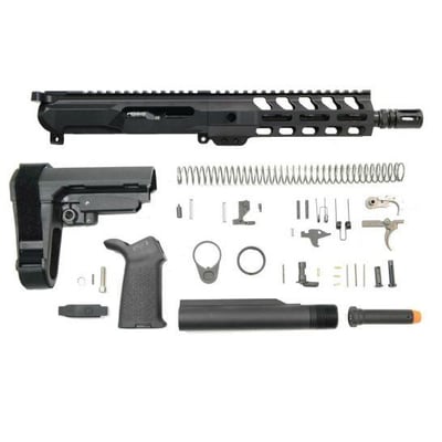 PSA Gen4 8" 9mm 1/10 Nitride 7" Lightweight M-lok Railed MOE EPT SBA3 Pistol Kit - $479.99 