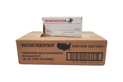 Winchester Ammunition USA 300 Blackout 125 Grain Open Tip Rifle Ammo - 200 Round Case - USA300BLK - $119.95 