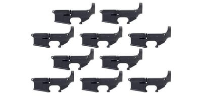 Always Armed Overrun AR-15 80% Lower Receiver - Black – 10 Pack - $385 