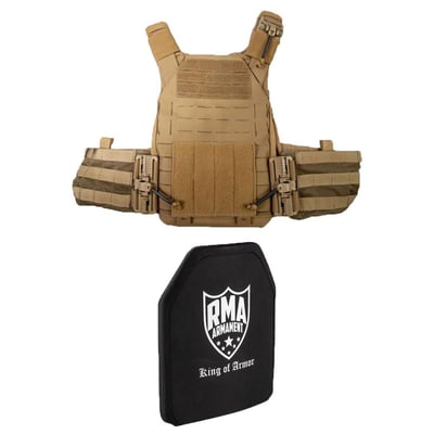 Brownells GG Coyote Plate Carrier with 2 RMA Level IV Plates (FDE, BLK) - $425.69 after code "WLS10"