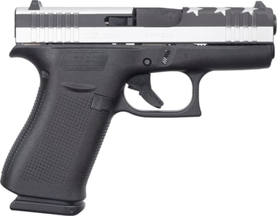 Glock 43X Stars and Stripes Black / White 9mm 3.4" Barrel 10-Rounds - $484 (Free S/H on Firearms)