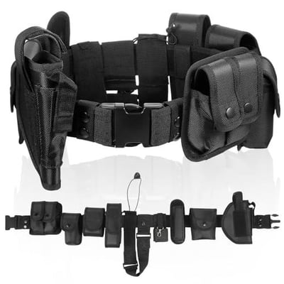 abcGoodefg 10 in 1 Black Utility Belt Tactical Police Belts with Pouch Men/Women Security Belt Law Enforcement Duty Belt Costume Belt (10 PCS, Black) - $21.99 + FREE Shipping