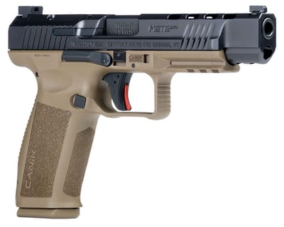 Canik TP9 METE SFx Tan 9mm 5.2" 18rd Optic Ready BLK/FDE - $443.66 (add to cart to get this price)