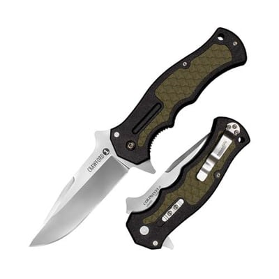 Cold Steel Crawford Model 1 3.5" 4034SS Clip Point Blade 4.875" OD Green Zy-Ex Handle Tactical Folding Knife, Boxed - $18.78 + FREE Shipping