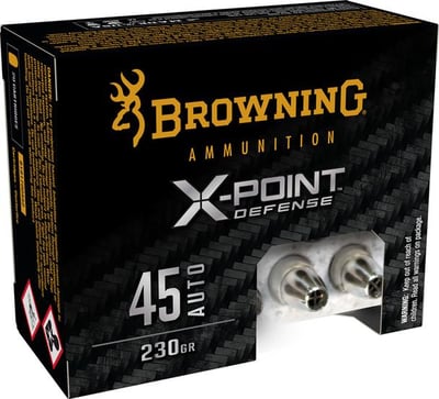 Browning X-Point 45 ACP 230 Grain Hollow Point Ammunition 200 Rounds - $150 (Free S/H)