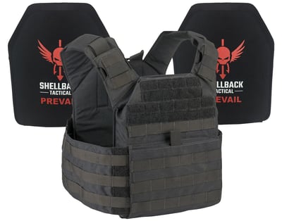 Shellback Tactical Banshee Defender System with Level III 1078 Plates Black - $222.3 w/code "LAPG" + Free Shipping