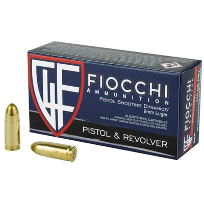 Fiocchi Range Dynamics 9mm Luger 115 gr Full Metal Jacket Ammunition - $195 
