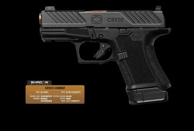 Shadow Systems CR920 Combat 9mm Black/bronze 13+1 Pistol - $549.99 