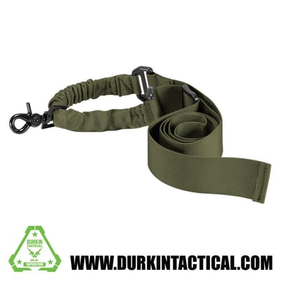 Single Point Adjustable Bungee Sling with Metal QD Snap Hook Adapter- OD Green - $8.55 with coupon code 20OFF 