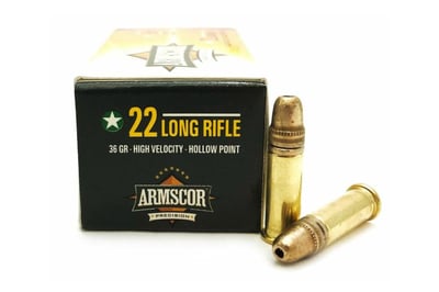 Armscor 22LR 36 Grain High Velocity Hollow Point Ammunition 5000rd Case - $289.99  ($8.99 Flat Rate Shipping)