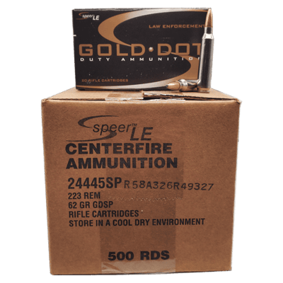 Speer Gold Dot Law Enforcement Duty Rifle 223 Rem 55 Grain Soft Point 500rd Case + Free Shipping - $299.99 
