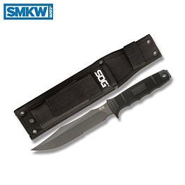 SOG Seal Team Fixed Blade Black Coated Stainless Steel 7" Clip Point - $59.99 (Free S/H over $75, excl. ammo)