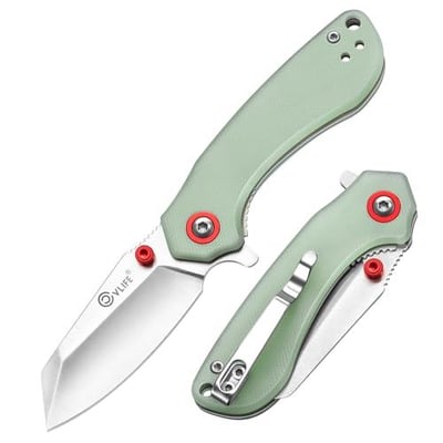30% off CVLIFE Pocket Folding Knife with 2.12” 14C28N Stainless Steel Blade, Ergonomic G10 Handle Small EDC Knives with Deep Reversible Clip, Liner-Lock Flipper for Men Women Ideal for Outdoor Daily Camping Survival, Green w/code S2U2ELMT - $13.99 + FREE Shipping
