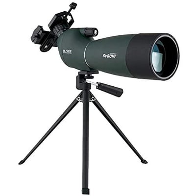 SVBONY SV28 Spotting Scope with Tripod 25-75x70 Angled Waterproof with Phone Adapter - $47.99 + FREE Shipping