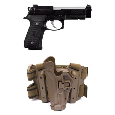 Beretta 92G Elite Langdon Tactical 9mm Pistol & Blackhawk Serpa Level 2 Tactical RH Holster - $749.99