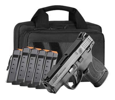 S&W M&P9 Shield Plus 9mm TS – 3.1″ 13 Rd Black 6 Mags - Bundle 