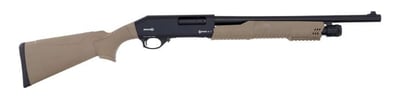 Ermox Defense XPRO-B S 12 Gauge Pump Shotgun, 18.5" Barrel, 3" Shells, 5 Rounds, Field Stock, Desert Sand - $94.81 