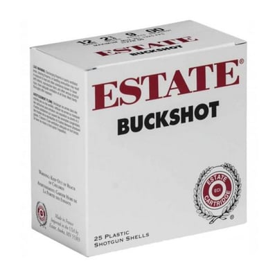 Estate 2.75" 00 Buckshot 12 Gauge Ammunition 25 Rounds - $14.89 ($9.99 S/H on Firearms / $12.99 Flat Rate S/H on ammo)